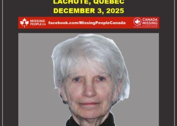 Photo of missing woman Louise Bellefeuille, age 79, from Lachute, Quebec.