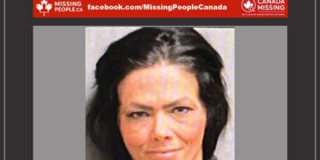 Photo of missing woman Angela Marie Murray, age 47, black hair, blue eyes, from Taxis River, New Brunswick.