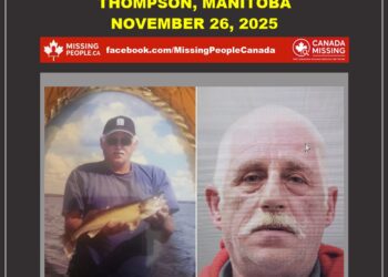 Photo of missing man Rodger Pelley, age 67, from Thompson, Manitoba.