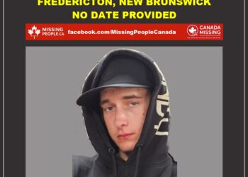 Photo of missing man Isiah Etherington, age 21, from Fredericton, New Brunswick.