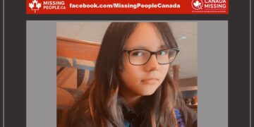 Photo of missing female teen Zoey Merasty, age 14, from Prince Albert, Saskatchewan.