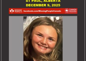 Photo of missing female child Chloe Smith, age 12, from St Paul, Alberta