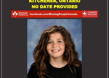 Photo of missing female child Chloe, age 12, from Kitchener, Ontario.