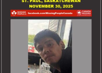 Photo of missing man Alexander Bugghins, age 36, brown hair, brown eyes, from St. Paul, Saskatchewan.