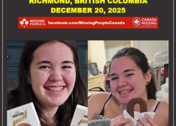 Photo of missing female teen Angelina Fredericks, age 17, from Richmond, British Columbia