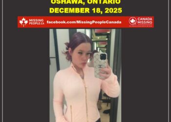 Photo of missing vulnerable female teen Annabelle, age 14, from Oshawa, Ontario