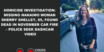 Photo of Sherry Shelley, 65, from Nanaimo, BC – homicide victim found in Nov. 2025 vehicle fire.