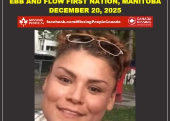 Photo of missing woman Becky, age 41, from Ebb and Flow First Nation, Manitoba