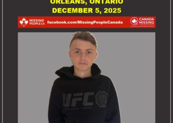 Photo of missing male teen Coleton Dawe, age 15, from Orleans, Ontario.