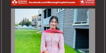 Photo of missing woman Hardeep Kaur, age 20, from North Battleford, Saskatchewan.