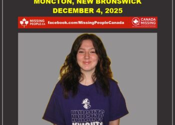 Photo of missing female teen Hope McLaughlin, age 16, from Moncton, New Brunswick.