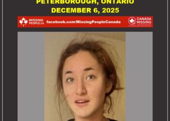 Photo of missing female teen Brooke, age 13, from Peterborough, Ontario.