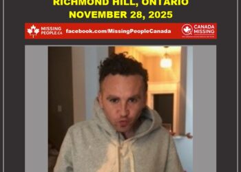 Photo of missing vulnerable man Joey (Joshua), age 32, from Richmond Hill, Ontario.