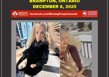 Photo of missing senior woman Donna, age 70, from Brampton, Ontario.