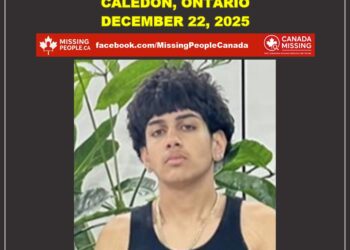 Photo of missing male teen Armaan Gill, age 15, from Caledon, Ontario