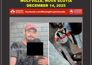 Photo of missing man Tristan Doucette, age 26, from Wolfville, Nova Scotia.