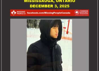 Photo of missing male teen Joash, age 17, from Mississauga, Ontario.