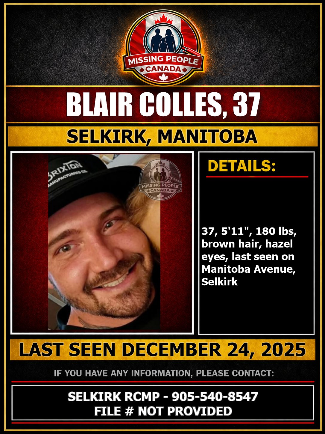 MISSING PERSON CANADA RELEASE