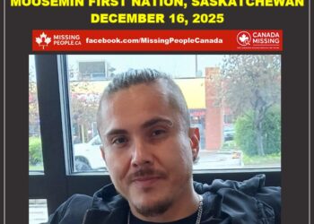 Photo of missing man Jeffrey Blackstar, age 37, from Moosomin First Nation, Saskatchewan.