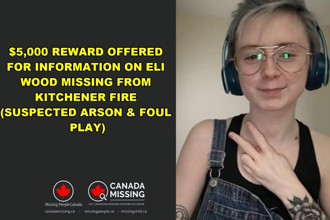 Photo of missing person Eli Wood, age 25, from Kitchener, Ontario