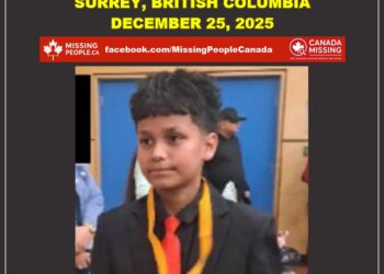 Photo of missing BOY Kado Swetz, age 13, from Surrey, British Columbia