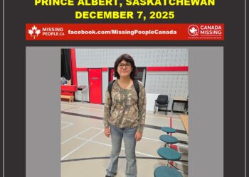 Photo of missing female teen Kendall Fern, age 13, from Prince Albert, Saskatchewan.