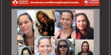 Photo of missing Indigenous woman Magdalene “Maggie” Oerlemans, age 43, missing from Edmonton, Alberta since July 2022.