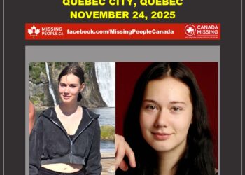 Photo of missing female teen Marika Thibault, age 17, from Quebec City, Quebec.