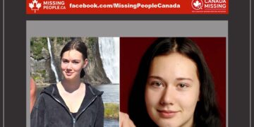 Photo of missing female teen Marika Thibault, age 17, from Quebec City, Quebec.