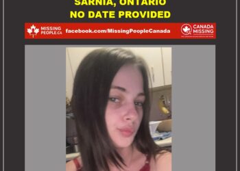 Photo of missing woman Alesha Grant, age 22, from Sarnia, Ontario.