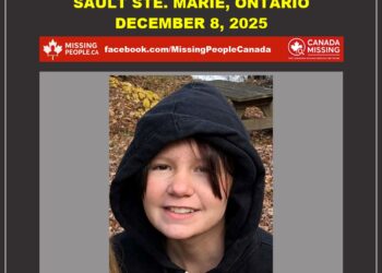 Photo of missing youth Peyton Gilbert, age 15, from Sault Ste. Marie, Ontario.