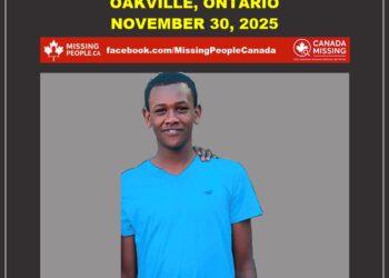 Photo of missing 13-year-old boy Sharif Salo from Oakville, Ontario.