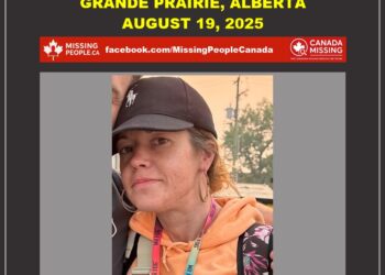 Photo of missing woman Megan Glennie, age 39, from Grande Prairie, Alberta.