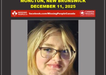 Photo of missing female teen Brianna Kesstler, age 15, from Moncton, New Brunswick.