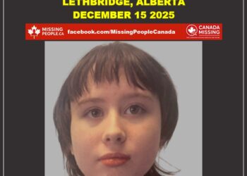 Photo of missing female youth Trinity Laffin, age 14, from Lethbridge, Alberta.