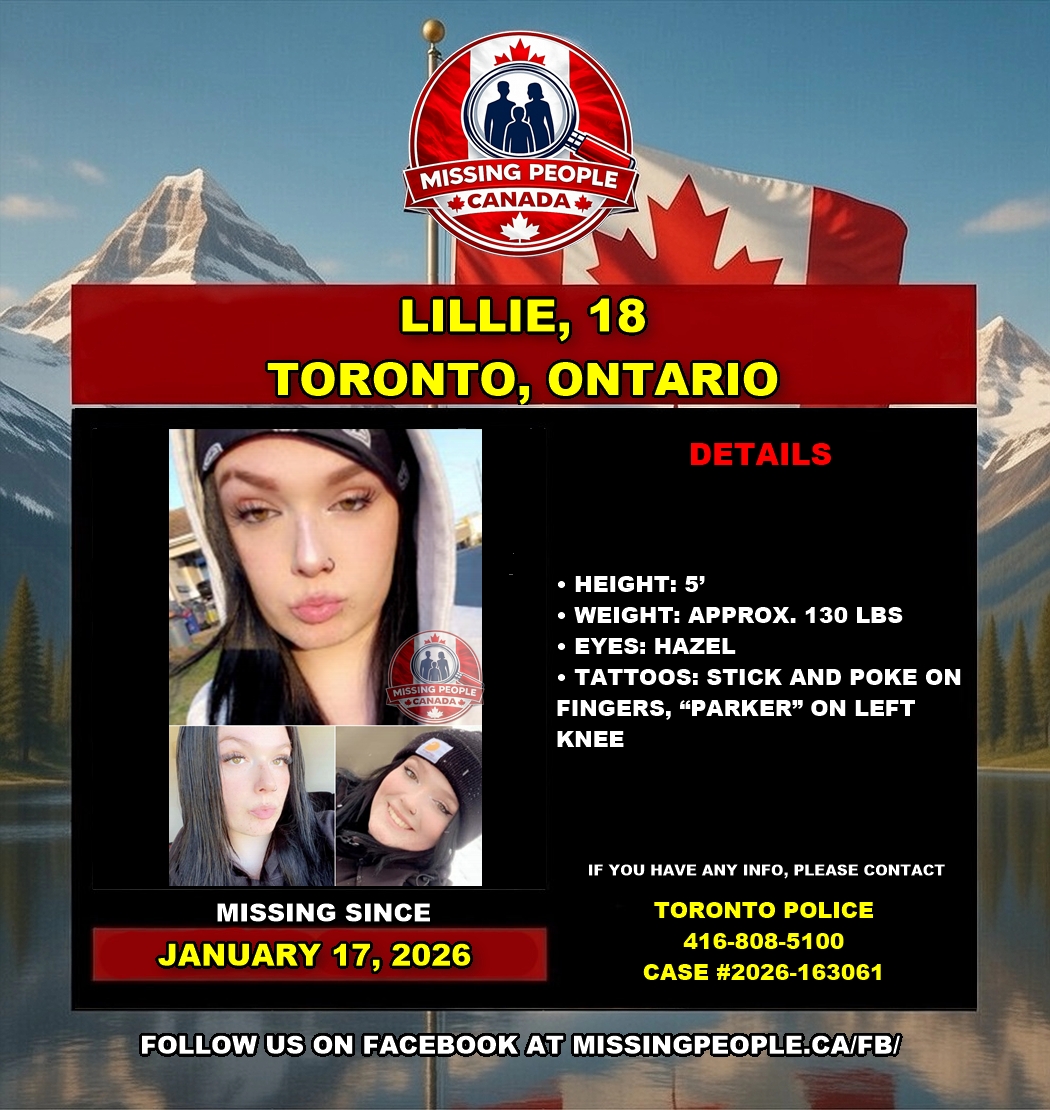 Photo of missing person Lillie, age 18, from Toronto, Ontario