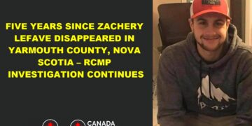Photo of Zachery Lefave, missing since January 1, 2021, from Yarmouth County, Nova Scotia