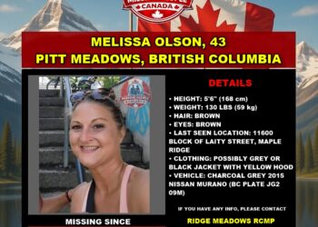 Photo of missing woman Melissa Olson, age 43, from Pitt Meadows, British Columbia