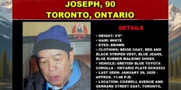 Photo of missing person Joseph, age 90, from Toronto, Ontario.