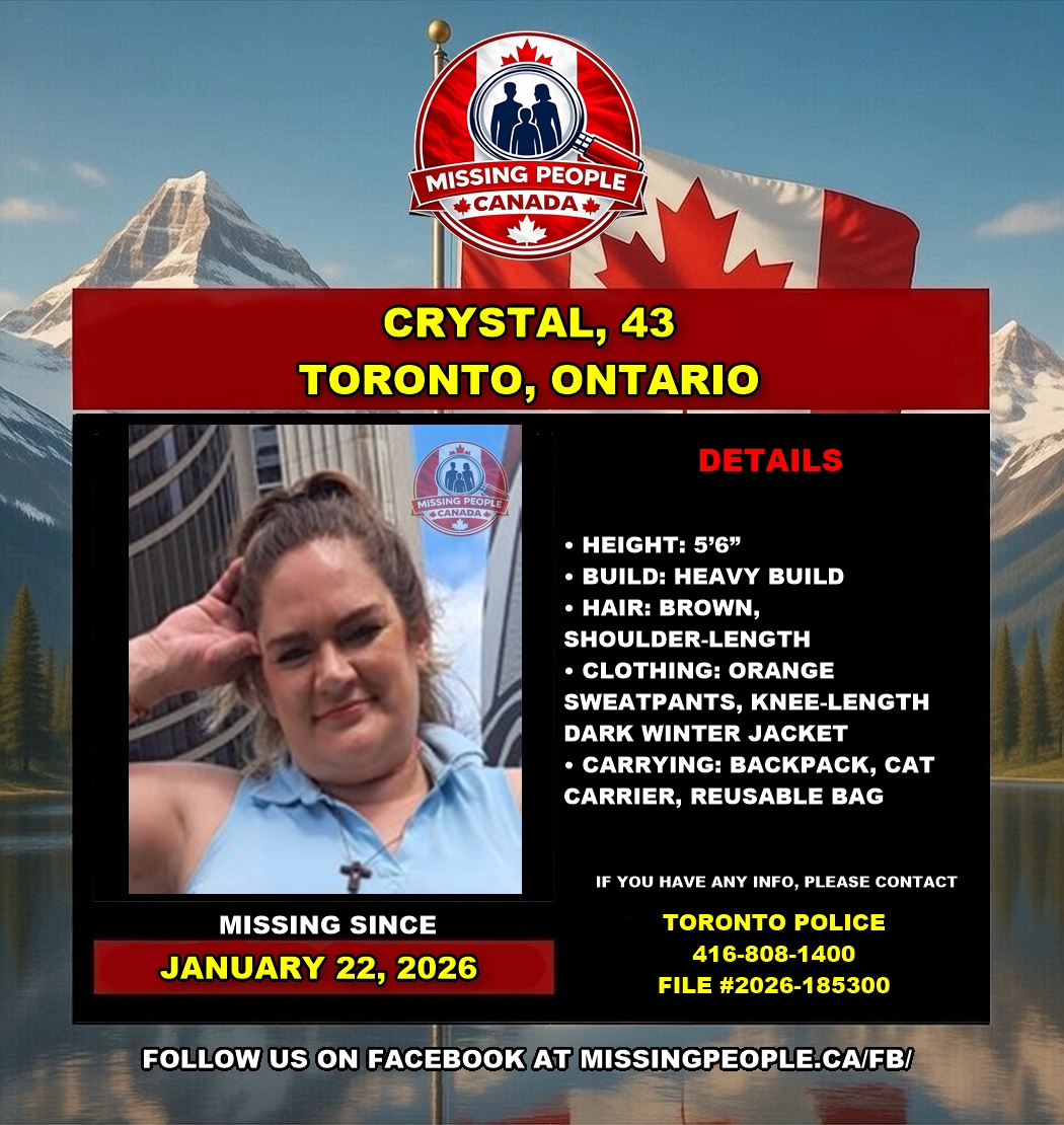 Photo of missing person Crystal, age 43, from Toronto, Ontario