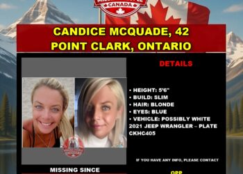Photo of missing woman Candice McQuade, age 42, from Point Clark, Ontario