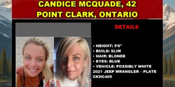 Photo of missing woman Candice McQuade, age 42, from Point Clark, Ontario