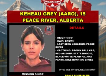 Photo of missing youth Keheau Grey (Aaro), age 15, from Peace River, Alberta