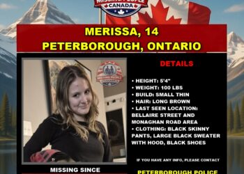 Photo of missing girl Merissa, age 14, from Peterborough, Ontario