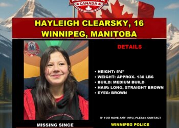 Photo of missing girl Hayleigh Clearsky, age 16, from Winnipeg, Manitoba