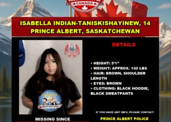 Photo of missing girl Isabella Indian-Taniskishayinew, age 14, from Prince Albert, Saskatchewan