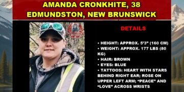 Photo of missing woman Amanda Cronkhite, age 38, from the Edmundston area, New Brunswick