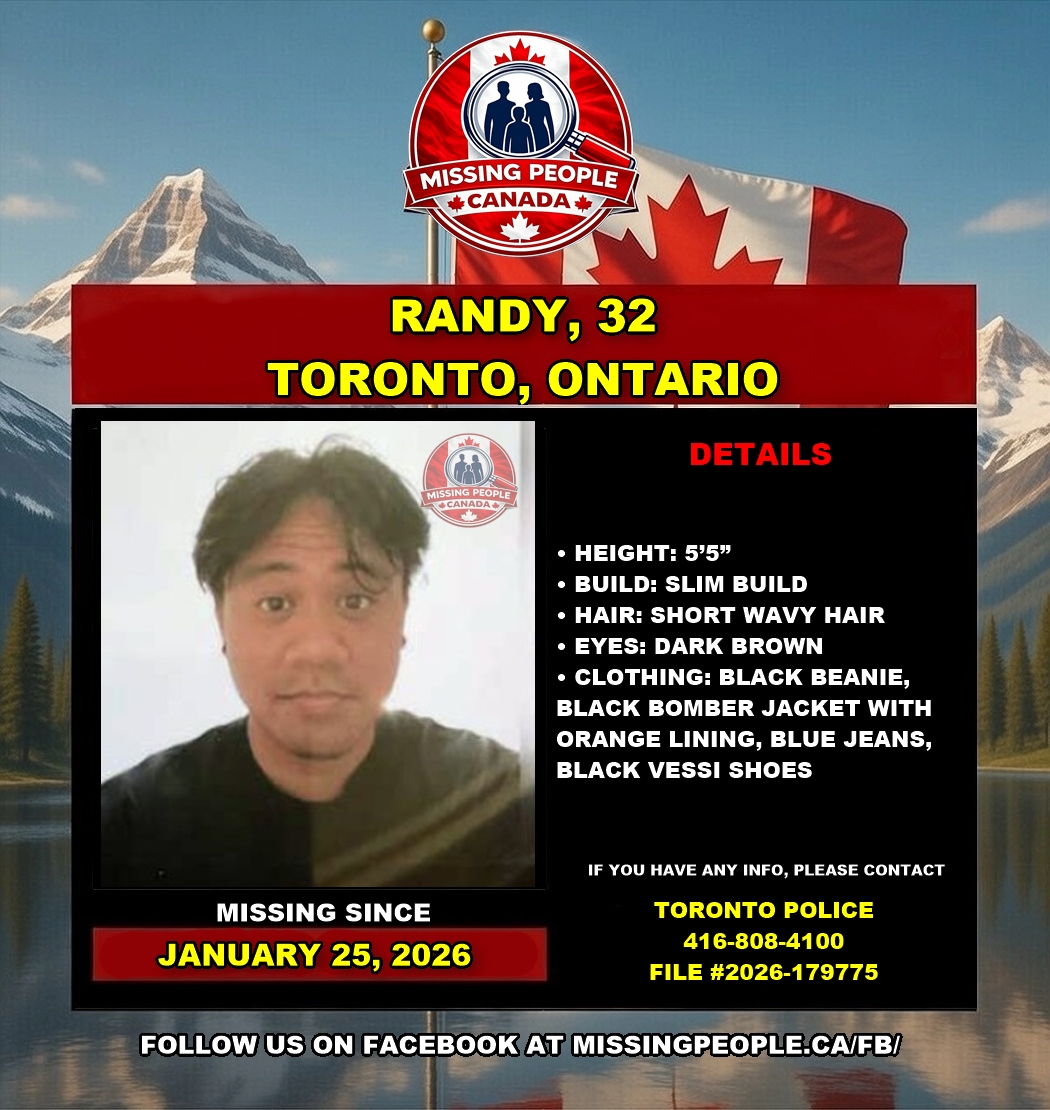 Photo of missing man Randy, age 32, from Toronto, Ontario