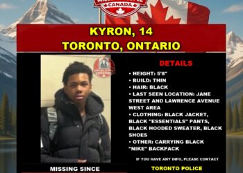 Photo of missing youth Kyron, age 14, from Toronto, Ontario