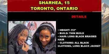 Photo of missing youth Sharhea, age 15, from Toronto, Ontario